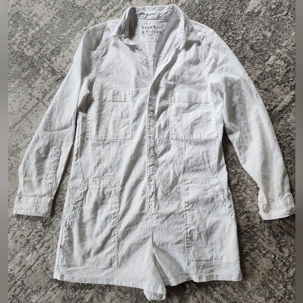 Frank & Eileen Ireland White Short Romper Size Large